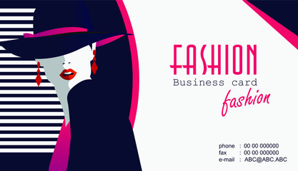Business cards with fashion woman. - 237126119