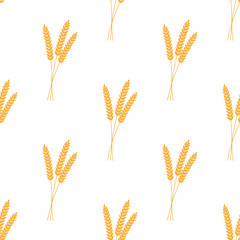 Seamless pattern. Vector illustration. Agriculture wheat Background vector icon Illustration design