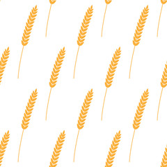 Seamless pattern. Vector illustration. Agriculture wheat Background vector icon Illustration design. Bakery design.