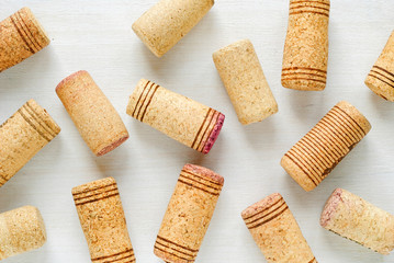 Wine corks with stripes