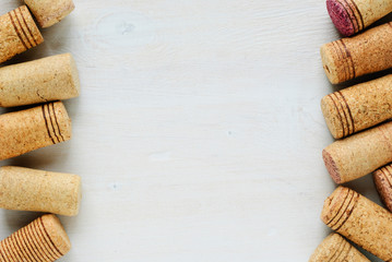 Wine bottle corks with copy space