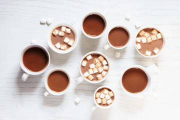 hot chocolate drinks in white cup