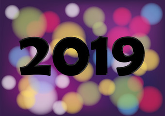 2019 new year numbers abstract color happy new year
