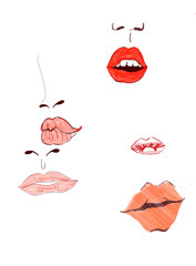 female sponges, sketch marker