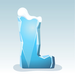 Ice letter L