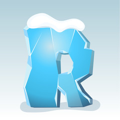 Ice letter R