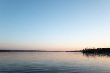 sunset on lake