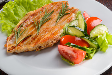 Delicious grilled chicken fillet