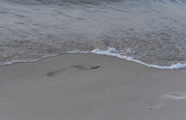 12 JULY 2018 - OSTROW, POLAND: Polish Baltic sea during summer