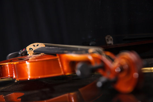 brown vintage violin