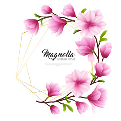 Fototapeta premium Realistic Magnolia Flower Illustration