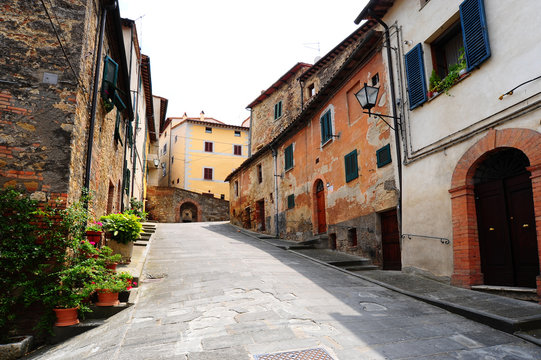 Fototapeta Architecture of medieval Italian city