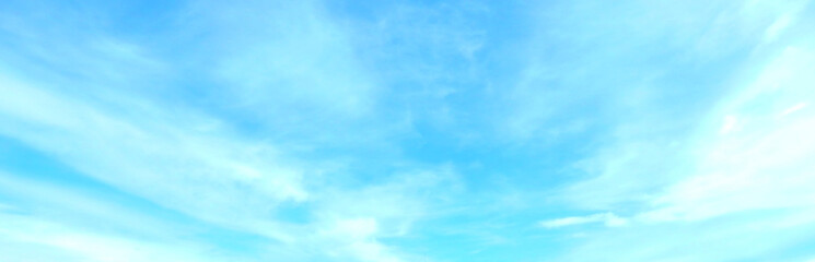 Beautiful blue sky with white fluffy clouds background. Turquoise color blured photography