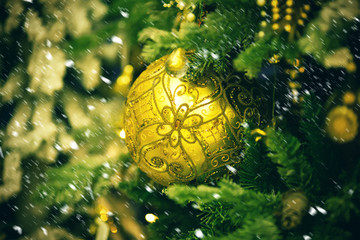 Christmas tree. Holiday background