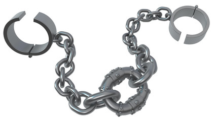 Obraz premium Shackles Metal Strong Link Chain