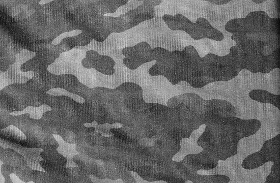 Old camouflage cloth in black and white.