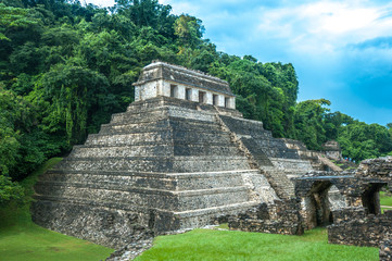Fototapeta na wymiar Ruins of Palenque, Chiapas, Mexico
