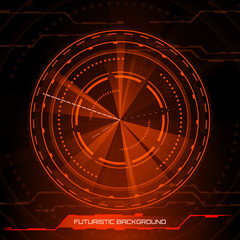 Sci fi futuristic user interface. Vector illustration.