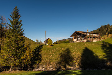 Obraz premium Engstligental south of Adelboden in the Alps Switzerland