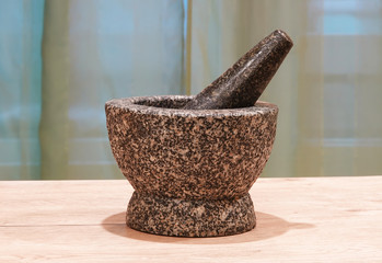 Stone mortar and pestle