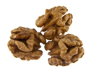 walnuts isolated on white background