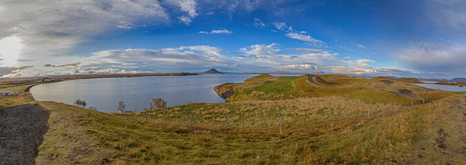 Island, Panorama Myvatn