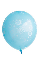 blue balloon with snowflakes isolated