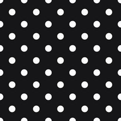 Seamless polka dot pattern, black and white background