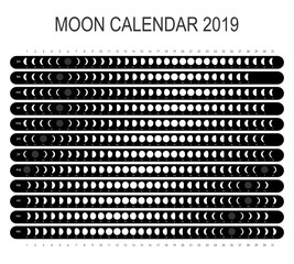 Moon calendar 2019