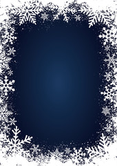 Fototapeta premium winter image background ( snow crystal) / blue