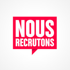 nous recrutons