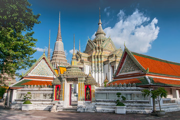 Naklejka premium Entance to Wat Pho or Wat Phra Nakhon temple in Bangkok. Thailand.