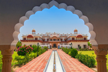 The Laxmi Vilas Palace built as a small hunting lodge and converted to a hotel, Bharatpur, India. - 237143156