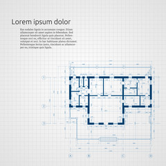 Architectural drawing. Vector illustration.