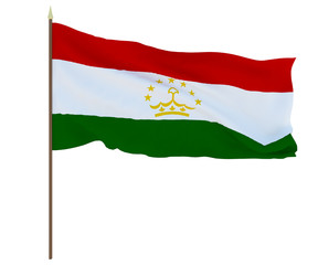 National flag of Tajikistan. Background for editors and designers. National holiday