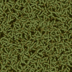 Forest camouflage of various shades of green and brown colors