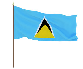 National flag of Saint Lucia.. Background for editors and designers. National holiday