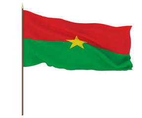 National flag of Burkina Faso.. Background for editors and designers. National holiday