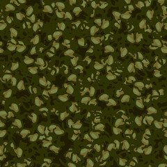 Forest camouflage of various shades of green and brown colors