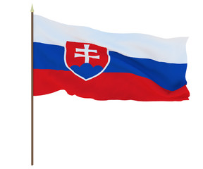 National flag of Slovakia. Background for editors and designers. National holiday