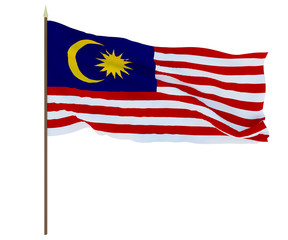 National flag of_Malaysia. Background for editors and designers. National holiday