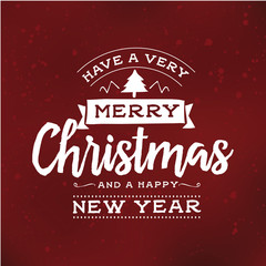 Merry Christmas typography.