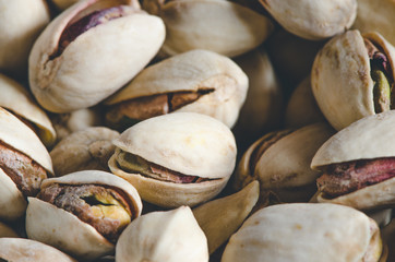 Pistacio nuts close up shot
