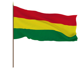 National flag of Bolivia. Background  with flag of PBolivia.
