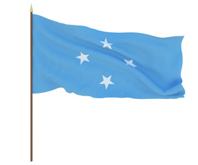 National flag of  Micronesia. Background for editors and designers. National holiday