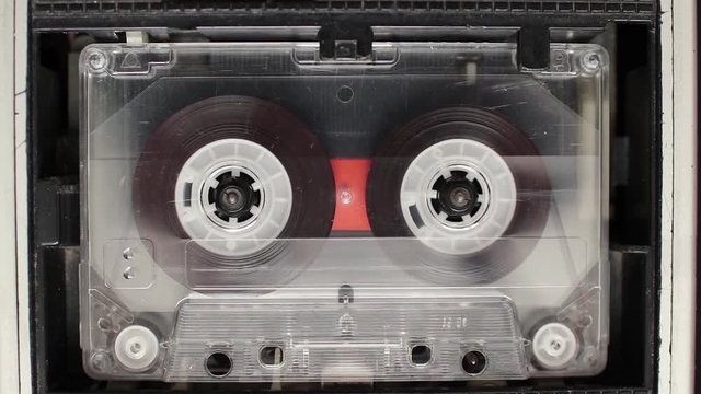 Vintage audio cassette playing