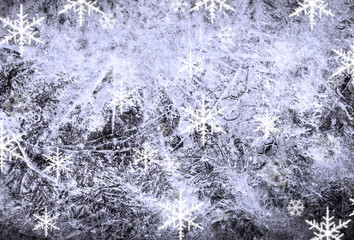 Christmas background and falling snowflake
