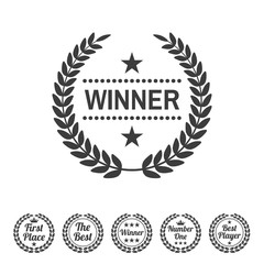 Laurel wreath on white background.