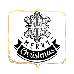 Merry Christmas typography.