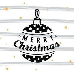 Merry Christmas typography.